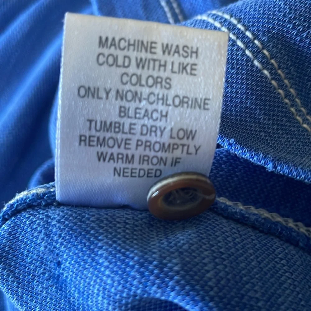 Johnston & Murphy Vintage Slub Polo Blue Size M - Picture 8 of 9